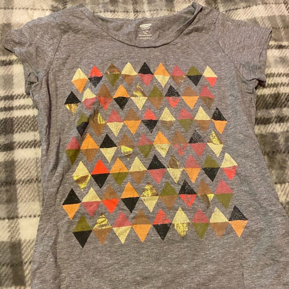 Teen Girl Geometric Patterned Top